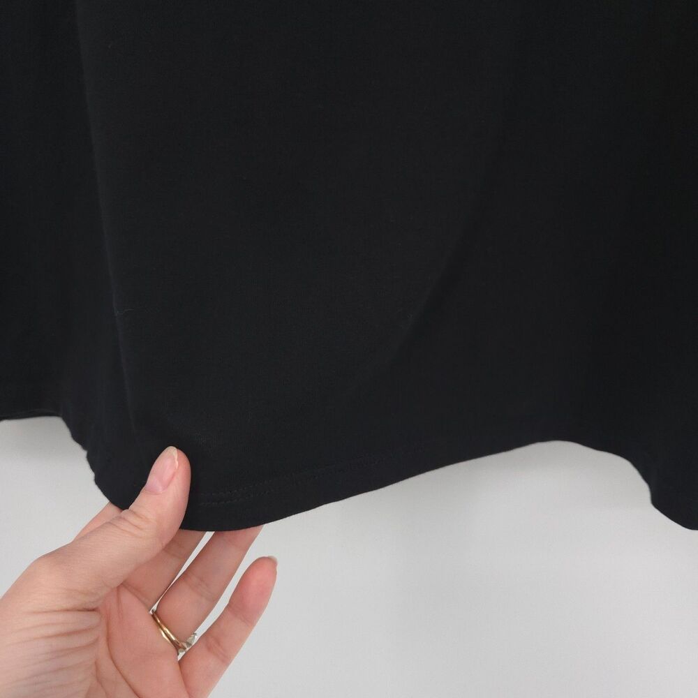 J. Jill Pure Jill scoop-neck Elliptical t-shirt Size 3X black 100% pima cotton - Picture 4 of 7